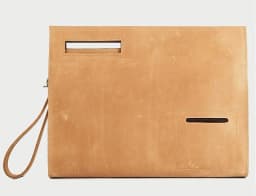 MAHEU Leather Briefcase File Bag Genuine Leather Documents Pouch Featured Crazy Horse Leather A4 File Hand bag Formal Business