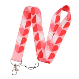 LB3010 Pink Love Neck Strap Lanyard for Key ID Card Cell Phone Straps USB Badge Holder DIY Neck Strap Hang Rope Rainbow Keychain