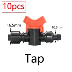 16mm 5/8'' Irrigation Drip Tape Tap Valve Elbow Tee End Plug Thread Lock Connector Garden Watering Pipe Hose Joints