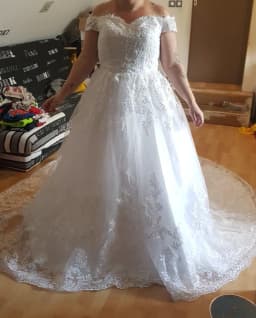 White Off the Shoulder Vestido De Noiva Wedding Dress Custom-made Plus Size Vestidos De Novia Bridal Tulle Mariage Customized