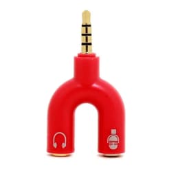 1 Piece Of Dual 3.5mm U-Shaped Adapter Headphone Plug Audio Cable Splitter Microphone 2-in-1 Rotary Connector Jack Plug Adapter