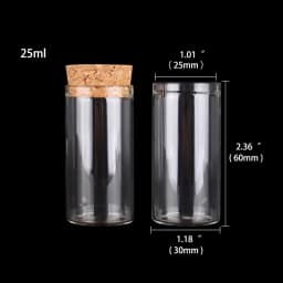 12 pieces/lot 15ml 20ml 25ml 30ml 40ml 45ml 50ml 55ml 60ml Glass Test Tubes With Cork Stopper Wishing Bottles for Art DIY Crafts