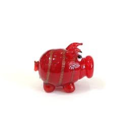 Different Styles Murano Glass Pig Mini Figurines Cute Tiny Animal Craft Ornaments Home Table Fairy Garden Room Kawaii Decoration