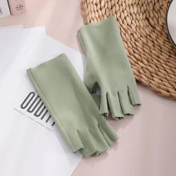 Autumn And Winter Women Half Finger Keep Warm Keyboard Work Writing Convenient Gloves Thin Soft Solid Simple Velvet Mittens