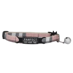 Plaid Cat Collar Personalized ID Small Dog Collars Safety Buckle Free Engraving Adjustable with Bell for Puppy Kittens Necklace