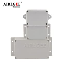 Wall Mounted Outdoor Gray Plastic Enclosures Custom IP65 ABS Waterproof Electrical Junction Box Eith Ear Electrical Project Box