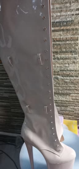 12-23cm high heels high boots, buckle boots round head dancer fashion sexy catwalk shoes to thigh high boots