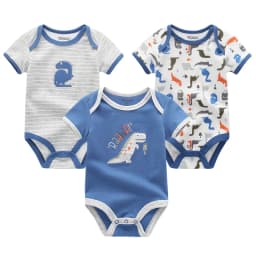 Baby Boy Jumpsuits 3 Pieces Newborn Clothes Set Toddler Girl Bodysuit Kiddiezoom Clothing 100%Cotton Soft Infant Rompers 0-12M