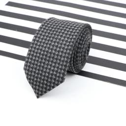 Men's Business Diamond Check Tie Artificial Wool Cotton Dark Color Tie Striped Black Grey Necktie For Daily Accessory Paty Gift