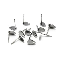 30Pcs Stainless Steel Earring Stud Base Hypoallergenic Ear Studs Post Connectors For DIY Dangle Earring Jewelry Making Supplies