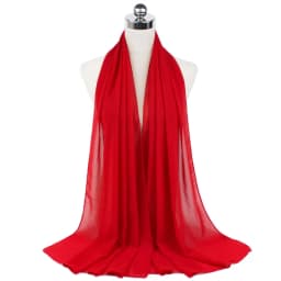New Premium Plain Chiffon Scarf Muslim Hijab Instant Shawl Soft Ball Bubble Chiffon Head Wraps Islamic Lady Women Hijabs