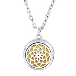 Fashion Aromatherapy Diffuser Star Moon Necklace Stainless Steel High Quality Heart-Shaped Essential Oil Lockets Pendant Jewelry