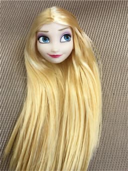 Lovely Princess Bald Head DIY Planting Long Soft Hair Doll Head Belle Snow white Baby Girl Favorite Princess Doll Part