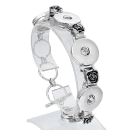 Wholesale 18mm Snap Bracelets High Quality Metal Silver Color Snap Button Bracelet Bangle Adjustable Chain Bracelets