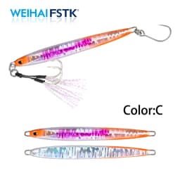 WEIHAI FSTK Super Slim Long Metal Casting Jig 20G 30G Shore Cast Jigging Spoon Fishing Lure Artificial Bait Tackle