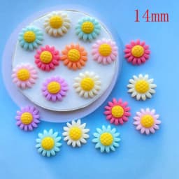 30Pcs Kawaii Cute Mixed Flowers Flat back Resin Cabochons Scrapbooking DIY Jewelry Craft Decoration Accessorie E199