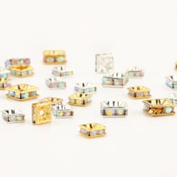 50pcs Brass Crystal Rhinestone Spacer Beads 4/6/8mm Gold Silver AB Color Rondelle Jewelry Makings Findings Bracelet Accessories