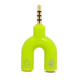 1 Piece Of Dual 3.5mm U-Shaped Adapter Headphone Plug Audio Cable Splitter Microphone 2-in-1 Rotary Connector Jack Plug Adapter