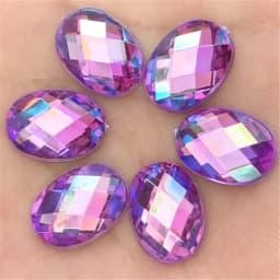 30PCS 10*14mm Round Acrylic Rhinestone Craft/Clothes Decoration Handmade Diy