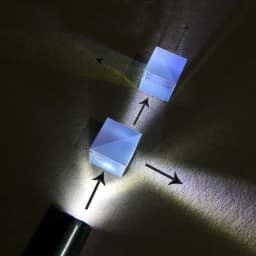 Beam splitting prism 5:5 Beamsplitter RatioTransflective K9 Cube Prism Optical Glass Prism20/30/40/50mm