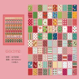 100sheets/lot Memo Pads Material Paper Christmas handwriting small book Junk Journal Scrapbooking Background Decoration