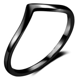 NIBASTAR Beads Water Ripple Ring For Women Simple Fashion Beaded Rings Stainless Steel Mini Jewelry Gift