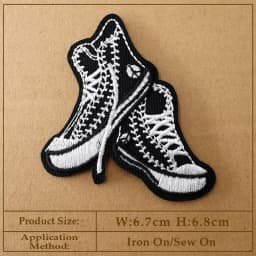 CAT Peace Embroidered Applique Patches Fabric Garment Apparel Clothing Accessories Embroidery Badges Star