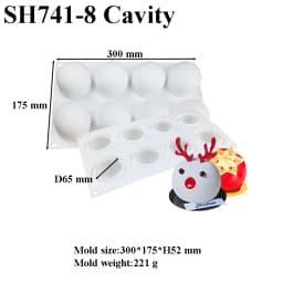 Meibum 5 Types Spherical-Shaped Dessert Mousse Molds 3d Silicone Cake Mold Muffin Pan Baking Tools For Cakes Decorating Supplies