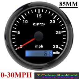 85mm GPS Speedometer Odometer Gauge 0-120MPH 160MPH 120KMH 200kmh with 7Colors Backlight For Car Boat Motorcycle Truck 12V/24V