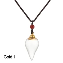 New Glaze Vial Necklace Openable Water Drop Heart Shape Perfume Bottle Pendant Steel Chain Necklace Oil Diffuser Vial Jewelry