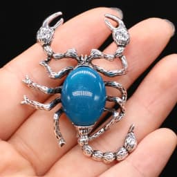Natural Stone Shell Scorpion Brooch Pins Rose Quartzs Pendant for Women DIY Necklace or Dual Use Brooches Jewelry Accessories