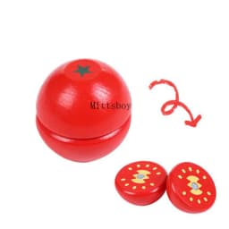 Simulation Magnetic Montessori Fruit Play House Strawberry Watermelon Banana Durian Seasoning Baking Toy Wooden Educational Toys