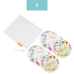 HappyFlute Super Absorbency Bamboo Nursing Pads Mum Use with Laundry Bag Waterproof Washable Feeding Pad Reusable Breast Pads