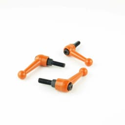 M5 M6 Solid Zinc Alloy Orange Adjustable Handle Clamping Lever Arm Tension Levers Knob