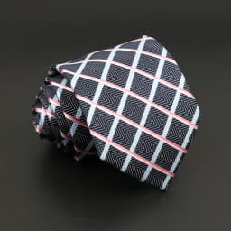 New Men's Classic Plaid Tie Luxury Stripe 8cm Jacquard Necktie All-Match Cravat For Business Wedding Party Daily Wear Accessory