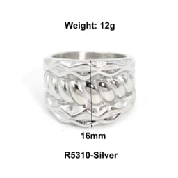 New Design Stainless Steel Round Bead Rings for Women Wedding Jewelry Party Gift