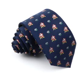 Christmas Ties For Men Red Green Blue Printed Festival Theme Party Gift Xmas Tree Santa Snowflake Slim Necktie For Man Accessori