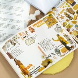 Yoofun 50sheets Magazine Sticker Book Washi Paper Journal DIY Material Decoration Stickers Memo Pad Scrapbooking Ins Stationery