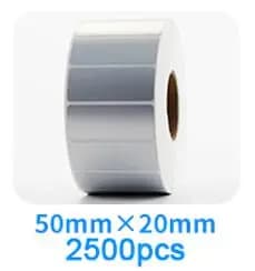 Matte Silver PET Barcode Label 100 90 80 70 60 40 50 30 20 Transfer Ribbon Printer Sticker