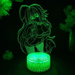 Anime High School DxD Rias Gremory LED Night Light 7 Color Changing Touch Remote Colorful Bedside Lamp for Friends Birthday Gift