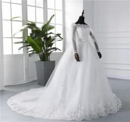 New Spring Lace Appliques Wedding Dress Long Sleeve Vestidos De Novia 2026 V-Neck Bride Wedding Gown Customized Plus Size
