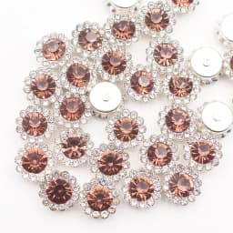 8mm-12mm Sunflower Silver Claw Sew On Rhinestones Glitter Crystals Stones Fabric Glass Beads DIY Sewing Rhinestones Crafts Gems