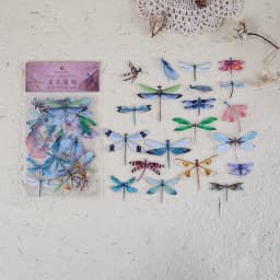 40pcs Butterfly Series Waterproof PET Stickers Pack for DIY Scrapbooking Art Collage Junk Journal & Craft Aesthetics