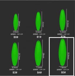 5packs/lot High Quality Seven star Fishing Float Bobber 2 Size Rig Float Beans 8 Colors Striking Beads With Hole A437