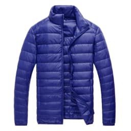 2026 Men's Lightweight Warm Coat, Winter Parkas Jacket Royal Blue Black Gray Red Green Male Light and Thin Coats
