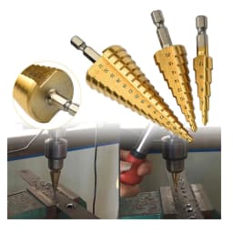 4-12 4-20 4-32 HSS Titanium Coated Step Drill Bit Drilling Power Tools Metal High Speed Steel Wood Hole Cutter Cone Drill
