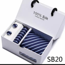 Brand 100% Silk Ties Gift box Office Men Classic Party Wedding striped 7.5cm Silk Wedding Floral Tie Necktie Handkerchief Set