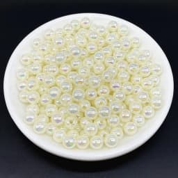 6 8 10mm AB Color Plating Acrylic Beads Loose Spacer Round Garment Jewelry Making DIY #RoLi