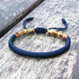 New Men Bracelet Tibetan Buddhist Handmade Braided Adjustable King Kong Knot Rope Chain Bracelets & Bangles Male Lucky Jewelry