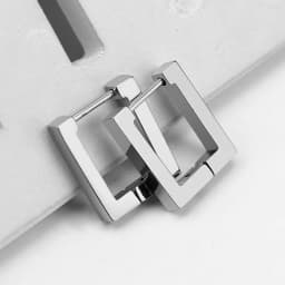 Fashion Personality Geometric Triangle Square Star Heart U Shape Hoop Earrings Men Women Stainless Steel Punk Piercing Jewelry